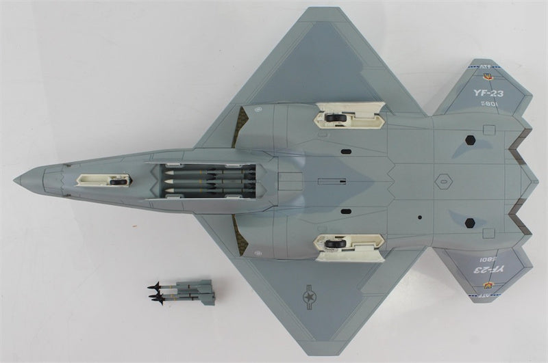 HOBBY MASTER YF-23 USAF Gray Ghost PAV-2 AF serial no. 87-0801 1990 (with 3 xAIM-120 2 xAIM-9) 1:72 Aircraft Pre-built Model