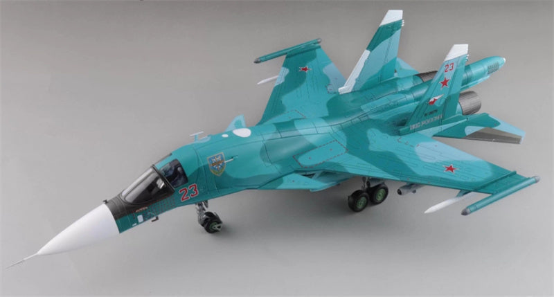 HOBBY MASTER Su-34 Fullback Fighter Bomber Red 23 Russian Air Force Ukraine March 2023 1:72 Airplane Pre-built Model