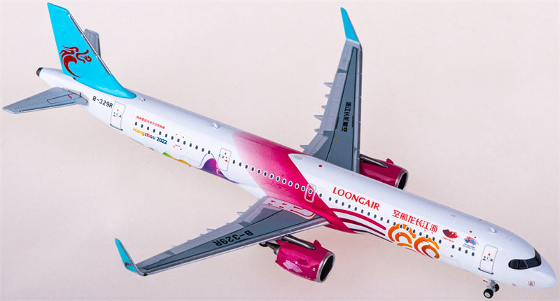 NG Models Loong Air Airbus A321neo B-329R 1:400 Diecast Model view 1