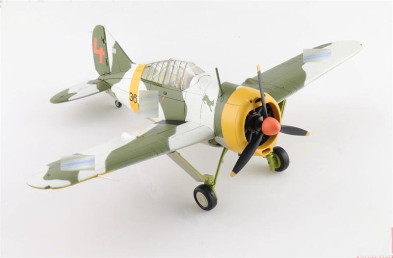 HOBBY MASTER Brewster Model 239 Buffalo winter scheme BW364 3/LeLv 24 flown by WO Ilmari Juutilainen March 1942 1:48 Airplane Pre-built Model