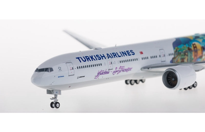 Eagle Turkish Airlines Boeing 777-300ER TC-JJU San Francisco Painting 1:200 Aircraft Pre-built  Airliner Model Display