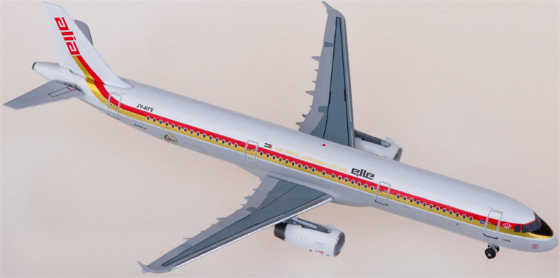 AeroClassics Royal Jordanian Airlines Airbus A321 JY-AYV Alia Retro 1:400 Diecast Model view 1