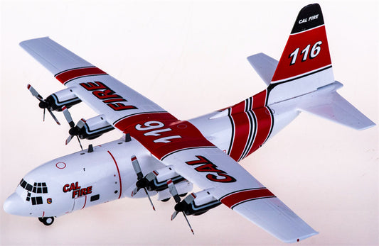 Herpa CAL Fire for Lockheed for Martin C-130H for Hercules 116 1:200 Airplane Pre-built  Airliner Model Display