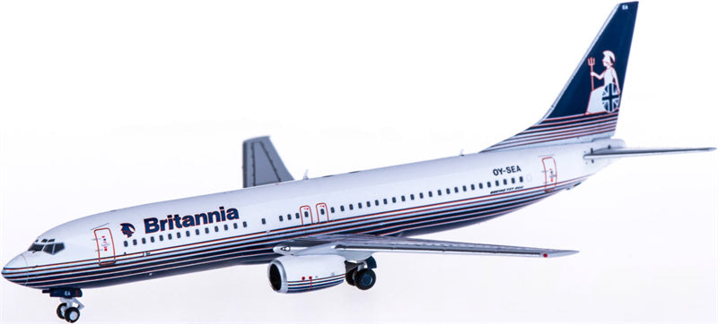 NG Models Britannia Boeing 737-800 OY-SEA 1:400 Diecast Model view 1