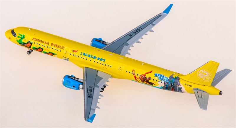 NG Models 1:400 Juneyao Airlines Airbus A321 B-9957 Model