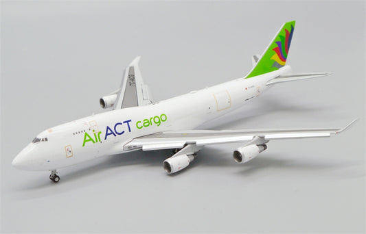 JC Wings Air ACT Cargo Boeing 747-400 TC-ACG Flaps Down 1:400 Diecast Model view 1