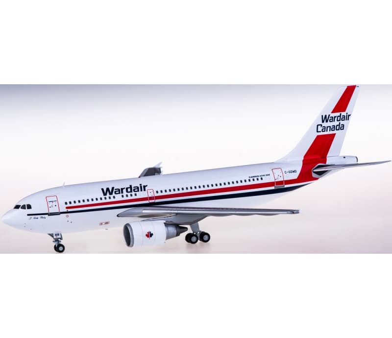 JC Wings Wardair Airbus A310-300 C-GDWD 1:200 Aircraft Pre-built  Airliner Model Display