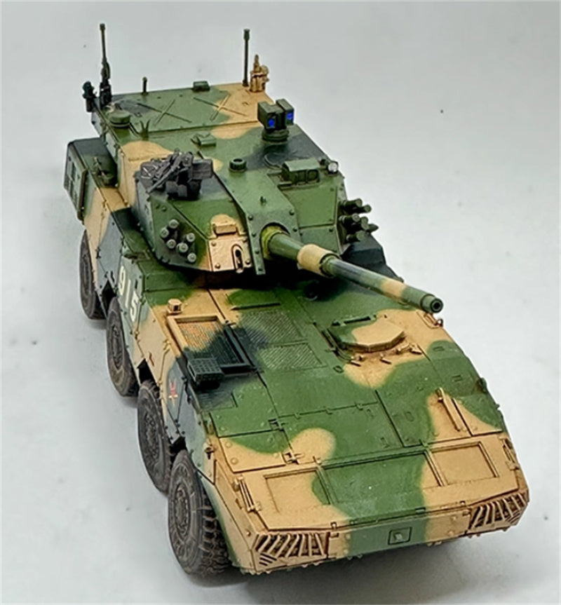 ACE HOBBY Chinese 105mm wheeled self-propelled assault jungle tricolor 1:72 Tank Pre-built Model