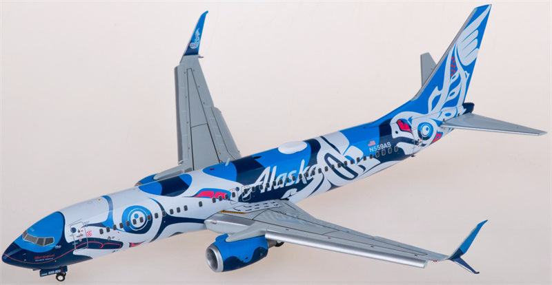 Geminijets Alaska Airlines Boeing 737-800S N559AS Flaps Down 1:200 Diecast Model view 2