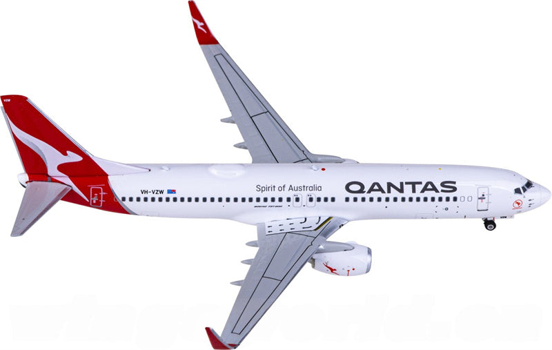 フェニックス・カンタス航空 ボーイング737-800 VH-VZW 1:400スケール 飛行機組み立て済み旅客機モデルディスプレイ