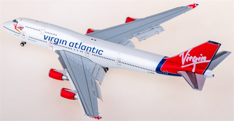 JC Wings Virgin Atlantic Boeing 747-400 G-VHOT flaps down 1:400 Diecast Model view 3