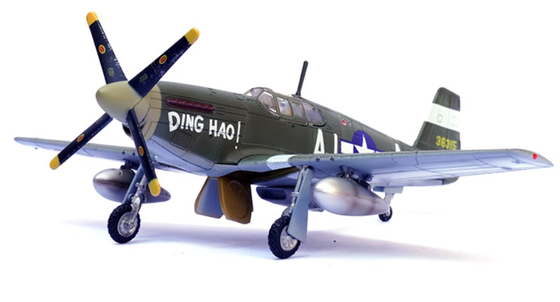 FLOZ US P-51B Mustang fighter jet DINGHAO 365 Air Squadron 1:72 Aircraft Pre-built Model