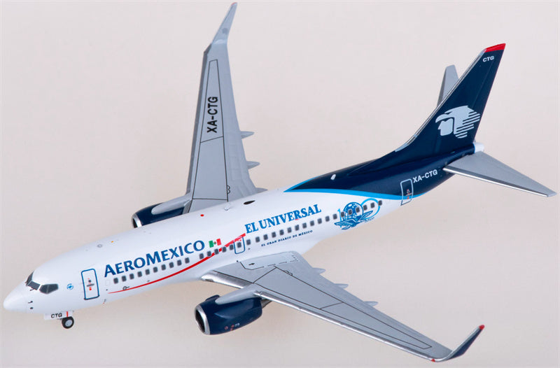 NG Models Aeromexico Boeing 737-700 XA-CTG 1:400 Diecast Model view 1