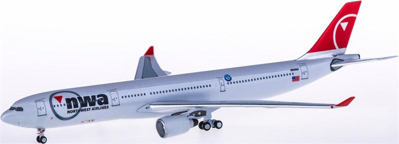 AeroClassics Northwest Airlines Airbus A330-300 N808NW 1:400 Diecast Model view 4