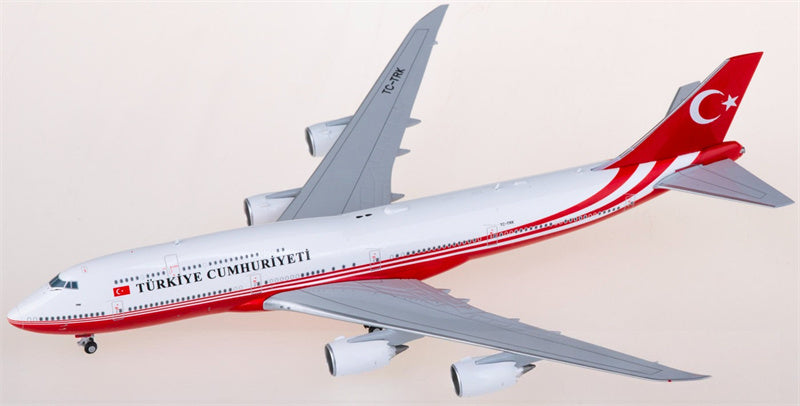 JC Wings Turkey Government Boeing 747-8 BBJ TC-TRK 1:400 Aircraft Pre-built  Airliner Model Display