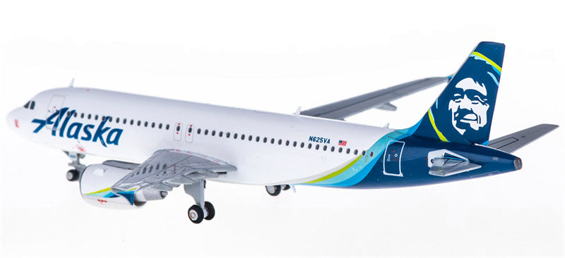 Geminijets Alaska Airlines Airbus A320 N625VA 1:400 Diecast Model view 3