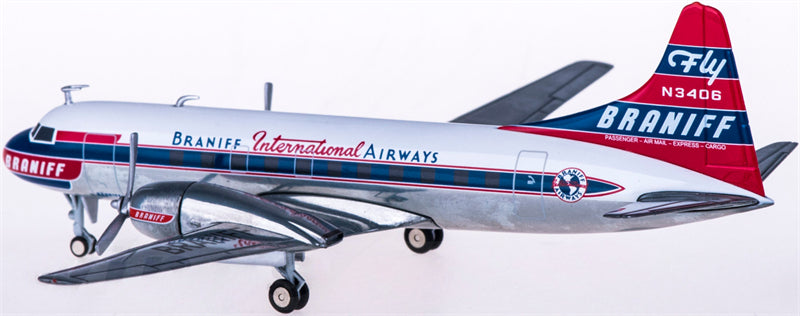 Herpa 1:200 Braniff International Airways  Convair  N3406  DIECAST Model