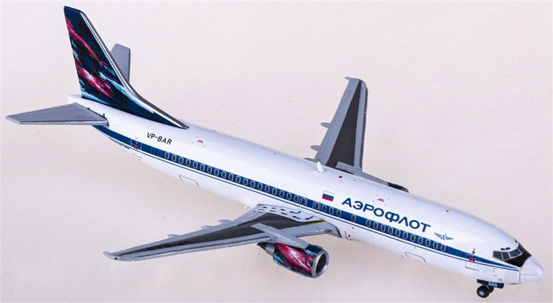 JC Wings Aeroflot Boeing 737-400 VP-BAR 1:400 Airplan Diecast Model view 4