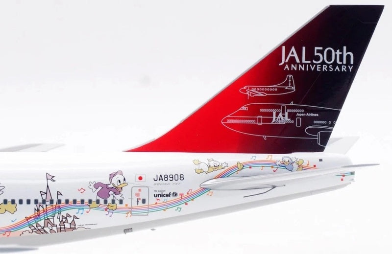 SQ Wings 1:200 Japan Airlines B747-400 JA8908 Flaps down DIECAST Model