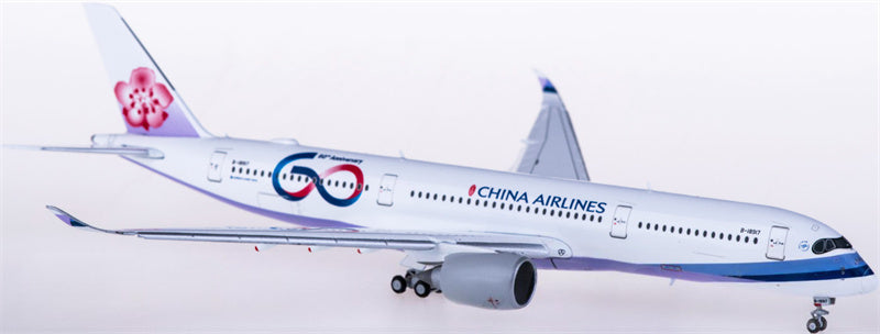 JC Wings China Airlines Airbus A350-900XWB B-18917 60th Anniversary Flaps Down 1:400 Diecast Model view 2