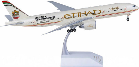 JC Wings Etihad Airways for Boeing 777-200LR A6-LRE 1:200 Airplane Pre-built Airliner Model Display