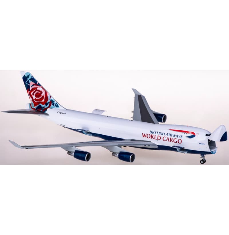 JC Wings British Airways Boeing 747-400F N495MC Interactive Series 1:200 Aircraft Pre-built  Airliner Model Display
