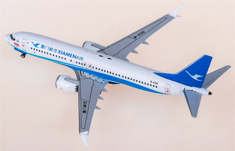 NG Models 1:400 XiamenAir Boeing 737 MAX 8 B-1136 Model