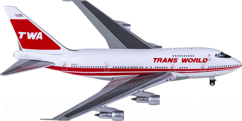 ジェミニジェッツ TWA ボーイング747SP N58201 1:400 飛行機 組み立て済み旅客機モデル ディスプレイ