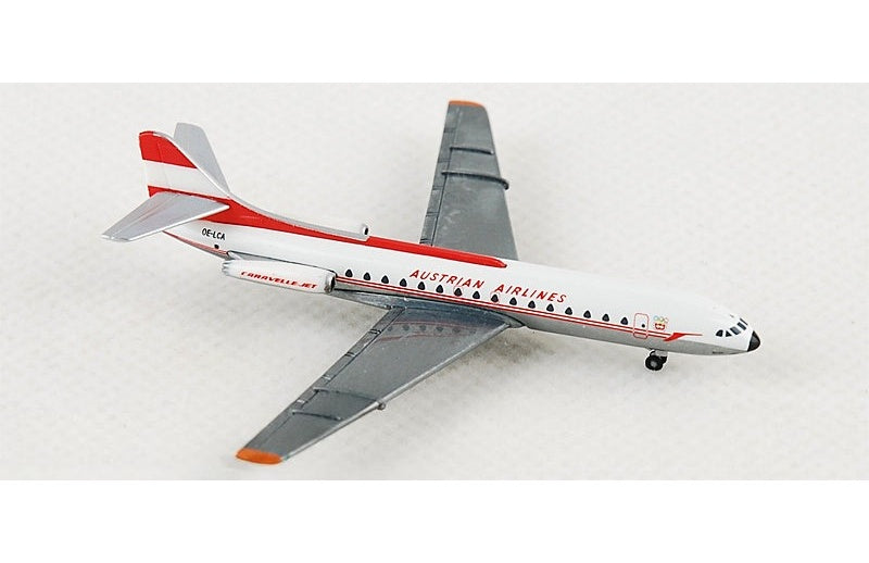 Herpa Austrian Airlines Sud Aviation SE 210 Caravelle OE-LCA 1:500 Aircraft Pre-built  Airliner Model Display