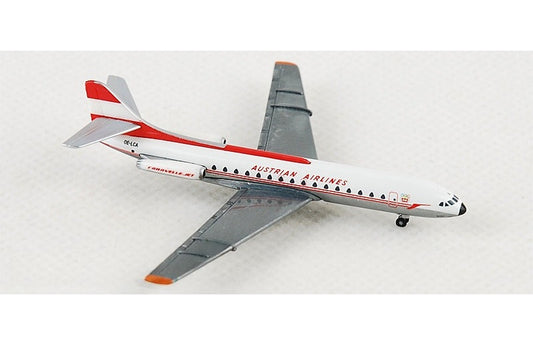 Herpa Austrian Airlines Sud Aviation SE 210 Caravelle OE-LCA 1:500 Aircraft Pre-built  Airliner Model Display