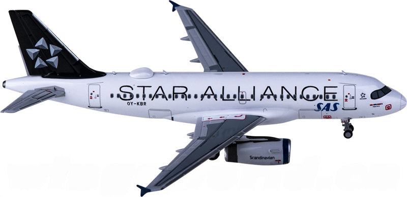 NG Models SAS for Airbus A319 OY-KBR Star Alliance 1:400 Airplane Pre-built  Airliner Model Display