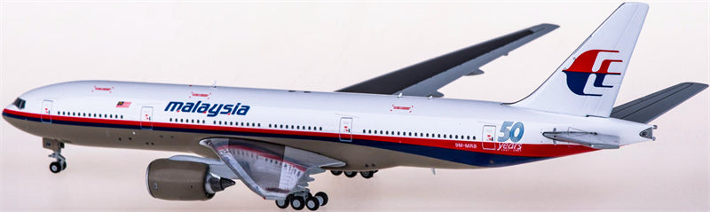 JC Wings Malaysia Airlines for Boeing 777-200 9M-MRB 50 years 1:400 Airplane Pre-built  Airliner Model Display