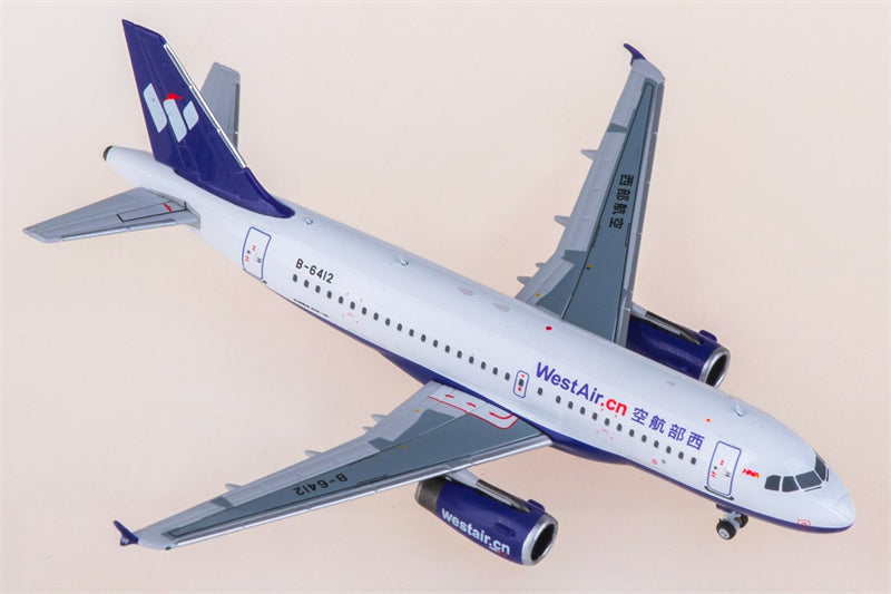 NG Models West Air Airbus A319 B-6412 1:400 Diecast Model view 1