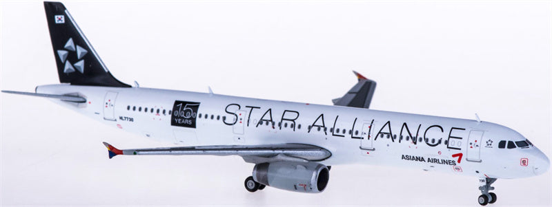 JC Wings Asiana Airbus A321 HL7730 Star Alliance 1:400 Diecast Model view 2