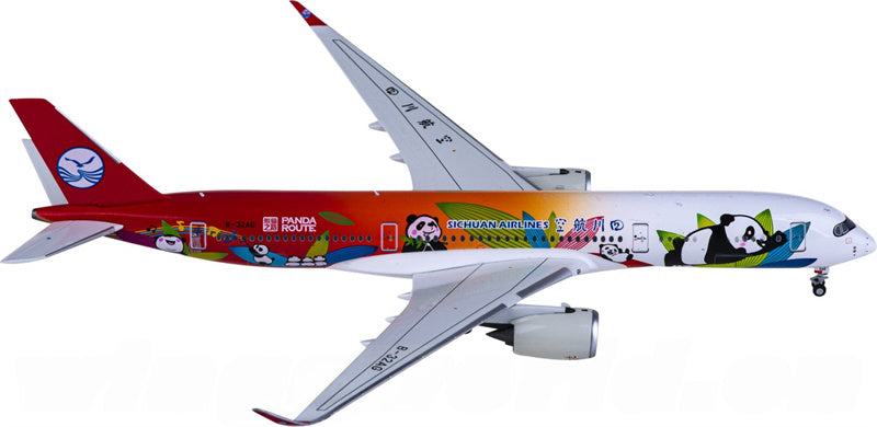 NG Models Sichuan Airlines Airbus A350-900 B-32AG 1:400 Diecast Model view 3
