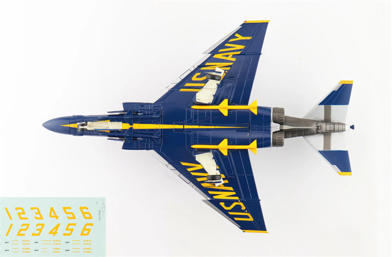 HOBBY MASTER McDonnell Douglas F-4J Phantom II US Blue Angels 1969 with decal No.1 to No.6 airplanes 1/72 Aircraft Pre-built Model