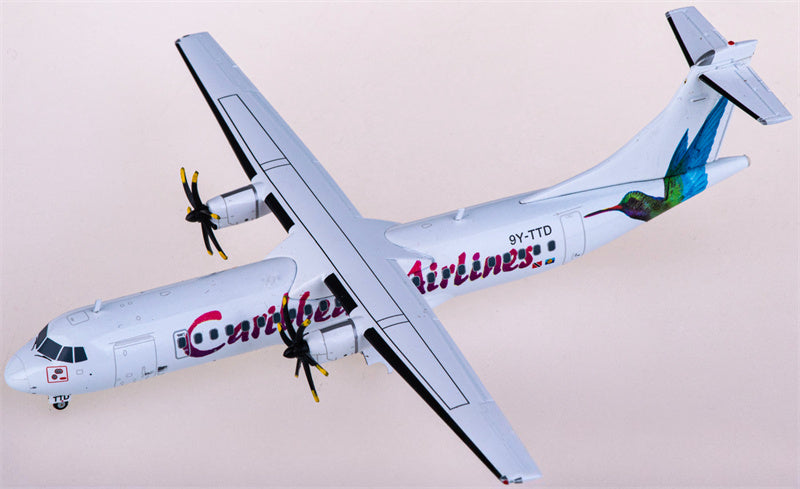 JC Wings Caribbean Airlines for ATR-72-600 9Y-TTD 1:200 Airplane Pre-built  Airliner Model Display