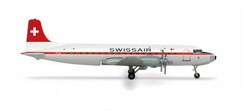 Herpa Swissair Douglas DC-6B HB-IBZ 1:500 Diecast Model view 4