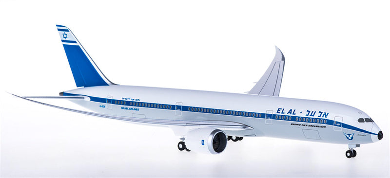 Hogan EL AL Israel Airlines Boeing 787-9 4X-EDF Retro painting 1:200 ABS Model view 3