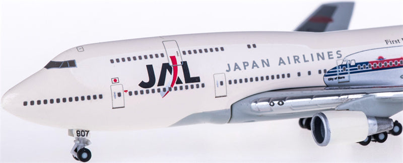 Hogan Japan Airlines Boeing 747-400D JA8907 First Flight to Okinawa 1:500 Diecast Model view 4