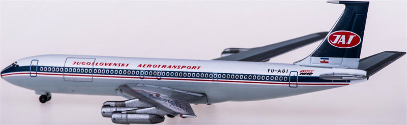 Herpa JAT for Boeing 707-300 YU-AGI 1:500 Airplane Pre-built  Airliner Model Display