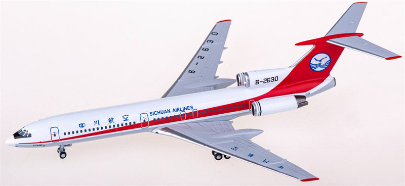 NG Models Sichuan Airlines for Tupolev Tu-154M B-2630 1:400 Airplane Pre-built  Airliner Model Display