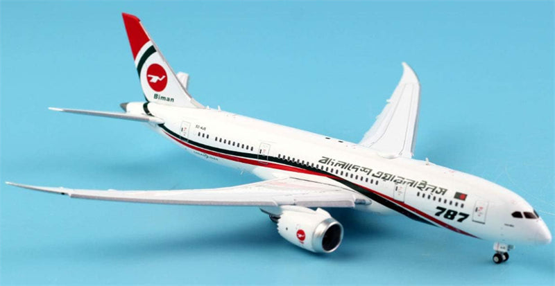 JC Wings 1:400 Biman Bangladesh Airlines Boeing 787-8 S2-AJS Flaps down DIECAST Model