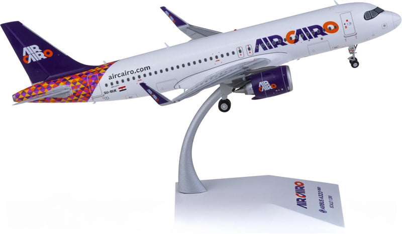 JC Wings Air Cairo for Airbus A320neo SU-BUK 1:400 Airplane Pre-built Airliner Model Display