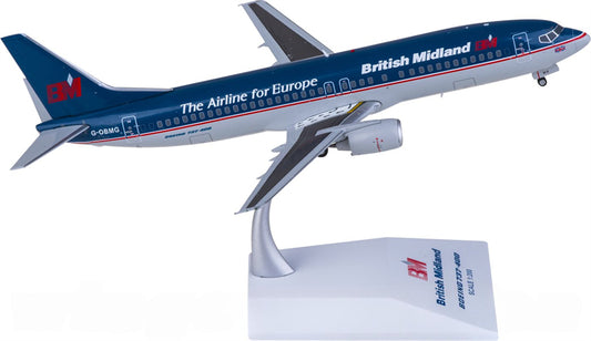 JC Wings BMI Boeing 737-400 G-OBMG 1:200 Diecast Model view 1