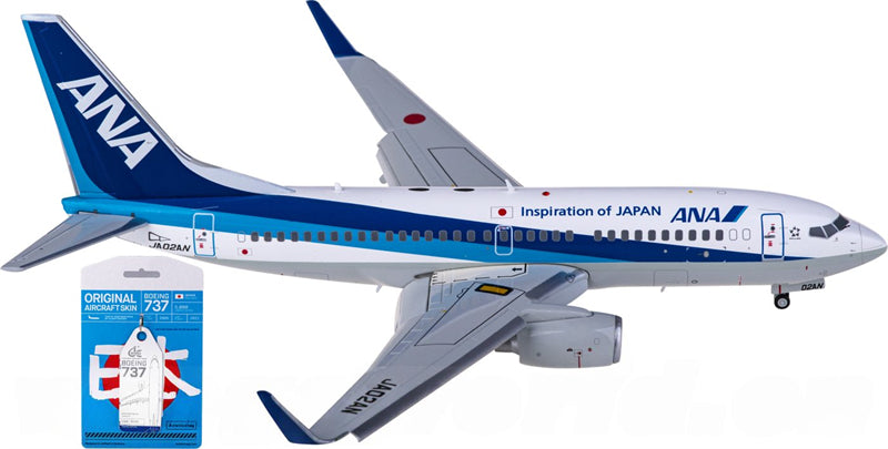 JC Wings ANA Boeing 737-700 JA02AN Flaps Down w/ Aviationtag 1:200 Diecast Model view 3