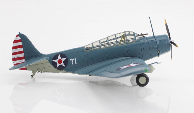 SkyMax TBD-1 Devastator Battle of Coral Sea white T-1 Lt. Cdr. James Brett VT-2 USS Lexington May 1942 1:72 Airplane Pre-built Model