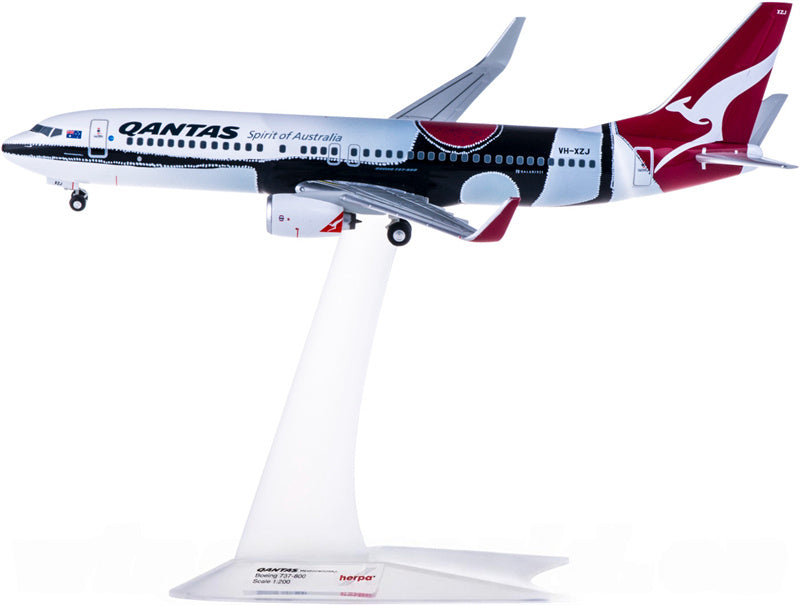 Herpa Qantas Boeing 737-800 VH-XZJ Mendoowoorrji 1:200 ABS Model view 2