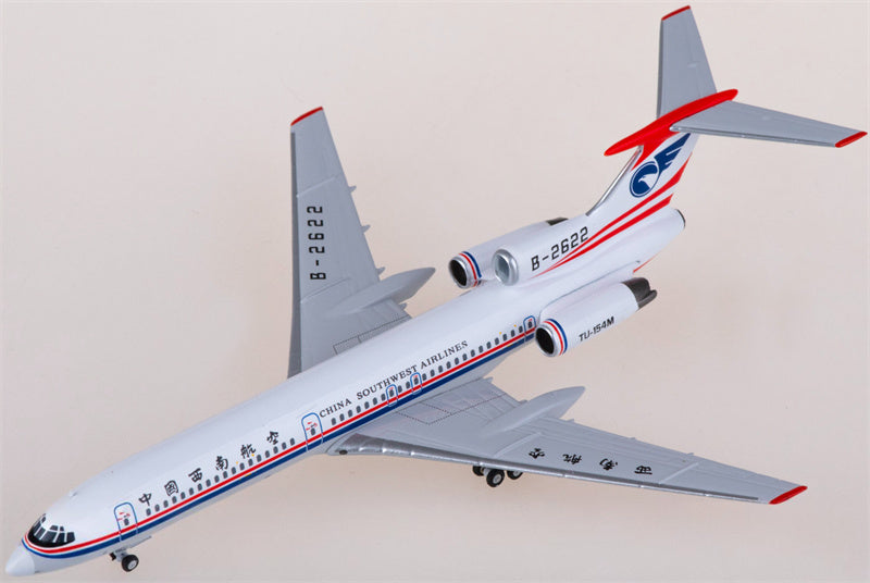 NG Models China Southwest Airlines Tupolev TU-154M B-2622 1:400 Diecast Model view 3