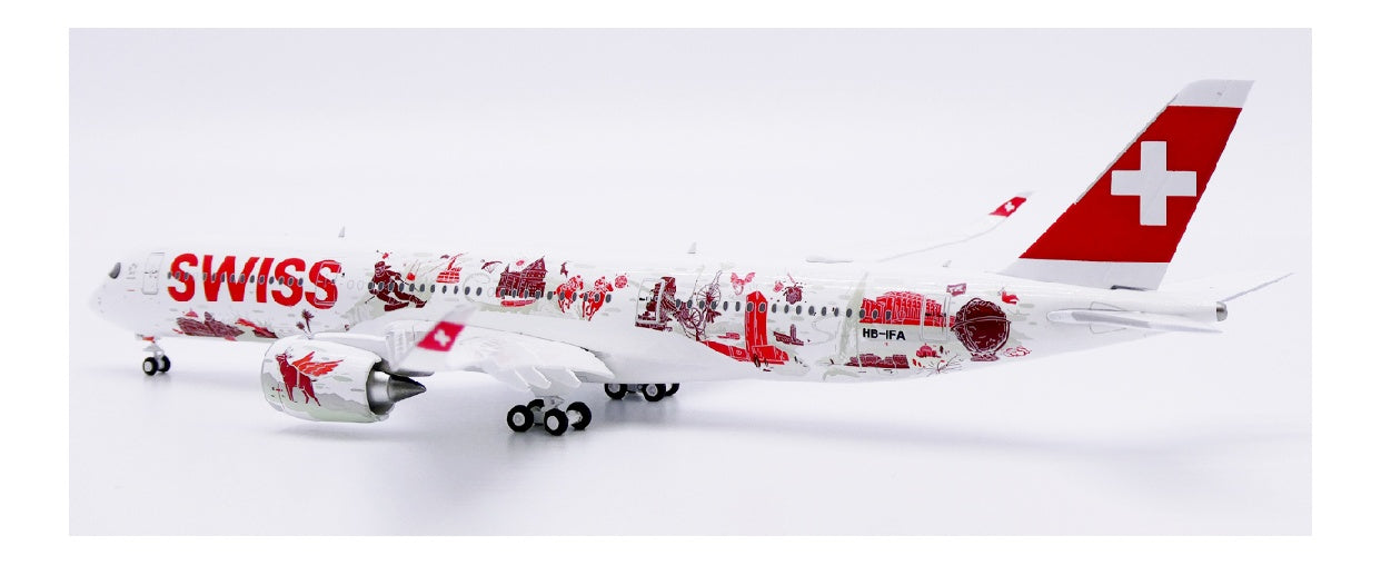 JC Wings 1:400 Swiss International Air Lines Airbus A350-900XWB HB-IFA Flaps Down DIECAST Model